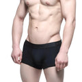 MetroMaleWear Intenso short boxer black 7 inch men’s briefs with textured waistband and subtle branding
