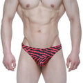 MetroMalewear leopard thong red 2302-68 red and black zebra-striped men’s briefs with a bold pattern design