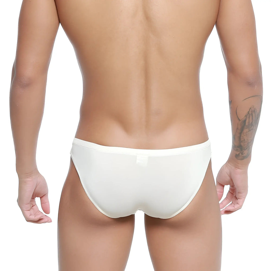 Metro male wear malon bikini nude 3603-02 white briefs with a smooth seamless design and snug fit