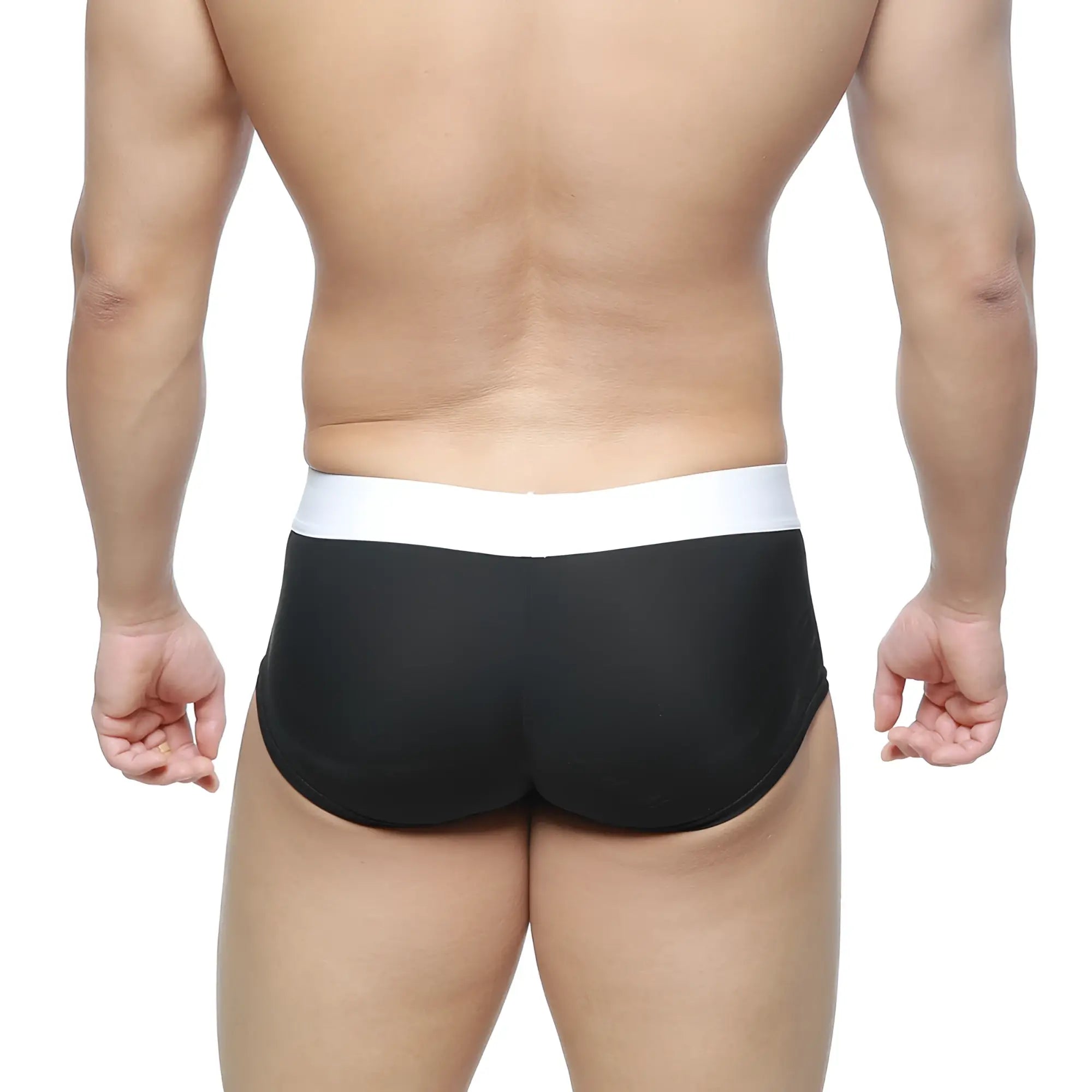 MetroMaleWear M2W MAX boxer briefs in black with a contrasting white waistband for comfortable everyday wear