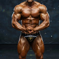 Black and gold metro musclwear benjamin competition athletic briefs with a golden bull emblem on front