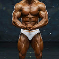 White metro muscle branded briefs with orange lettering and logo from metromalewear metromusclewear avalanche 4700-02