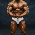 White metro muscle branded briefs with orange lettering and logo from metromalewear metromusclewear avalanche 4700-02