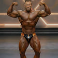 Black and gold competitive bodybuilding briefs with white bull logo from MetroMaleWear MetroMuscleWear Diego 4700-13