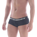 Black microfiber mini boxer briefs with white metromalewear logo on waistband for comfortable everyday wear