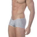 Striped metroMalewear minimo boxer in navy and white with a classic vertical pattern and snug fit for men