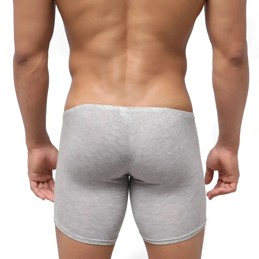 MetroMaleWear mínimo long boxer gray 2034-10 gray heathered briefs with a snug, form-fitting design