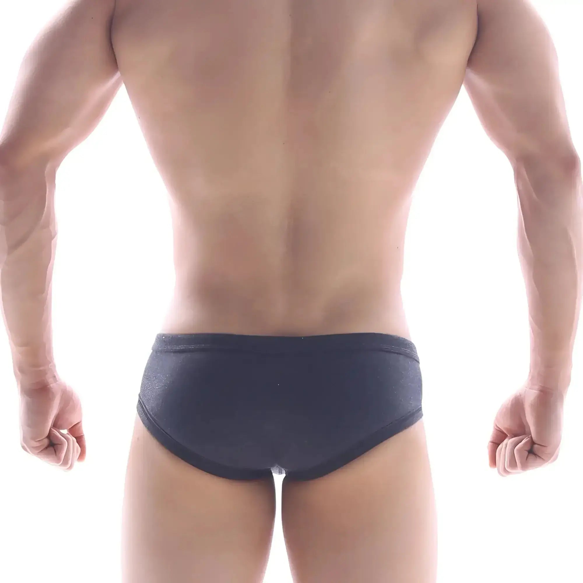 Black briefs metro malewear modern trunk charcoal 4013-11 with a snug form fitting design for comfortable wear