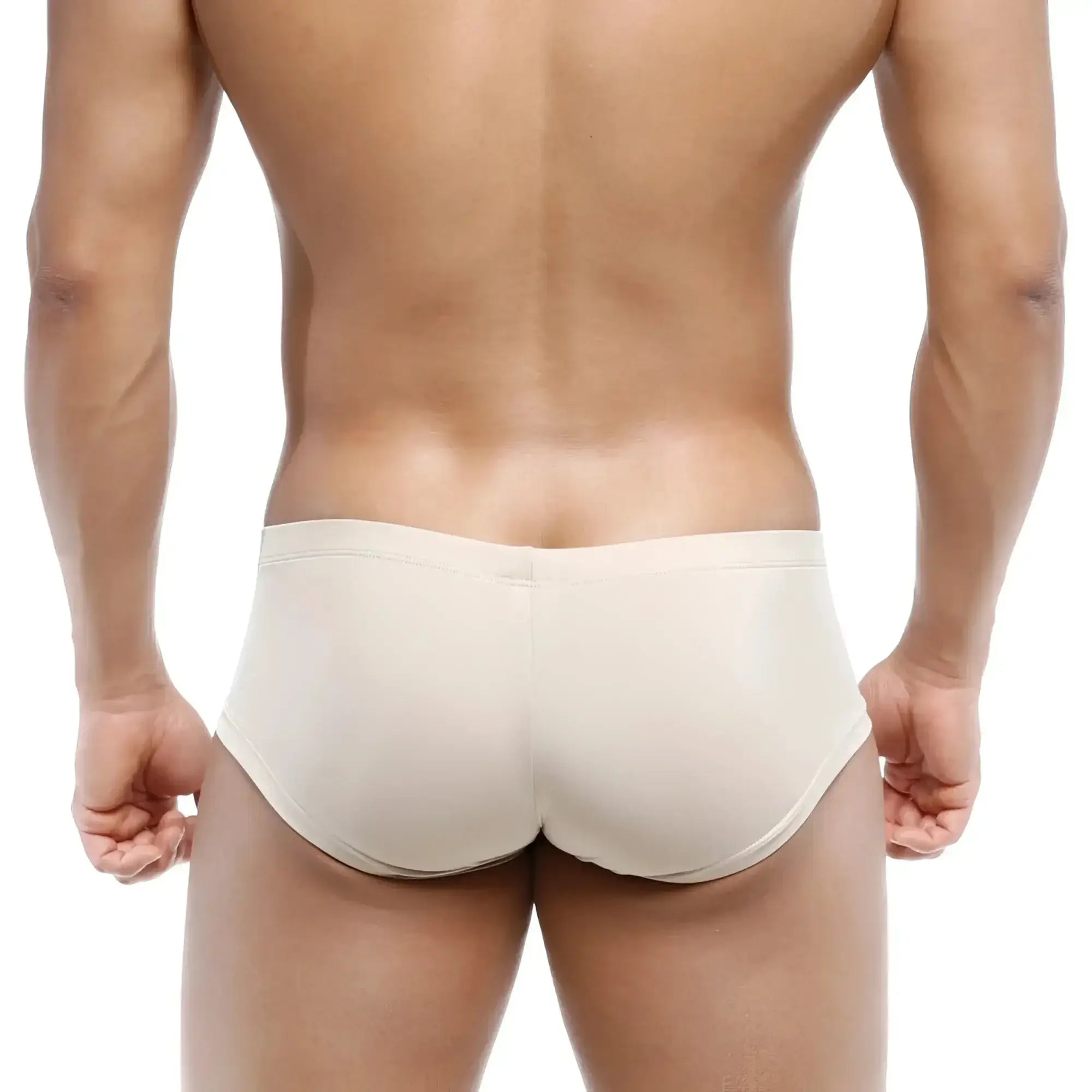 Beige metroMalewear oscar boxer briefs with smooth form-fitting design for comfortable everyday wear