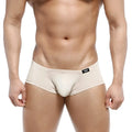 Beige men’s briefs metro male wear oscar boxer 2125-04 with smooth form-fitting design and black logo waistband