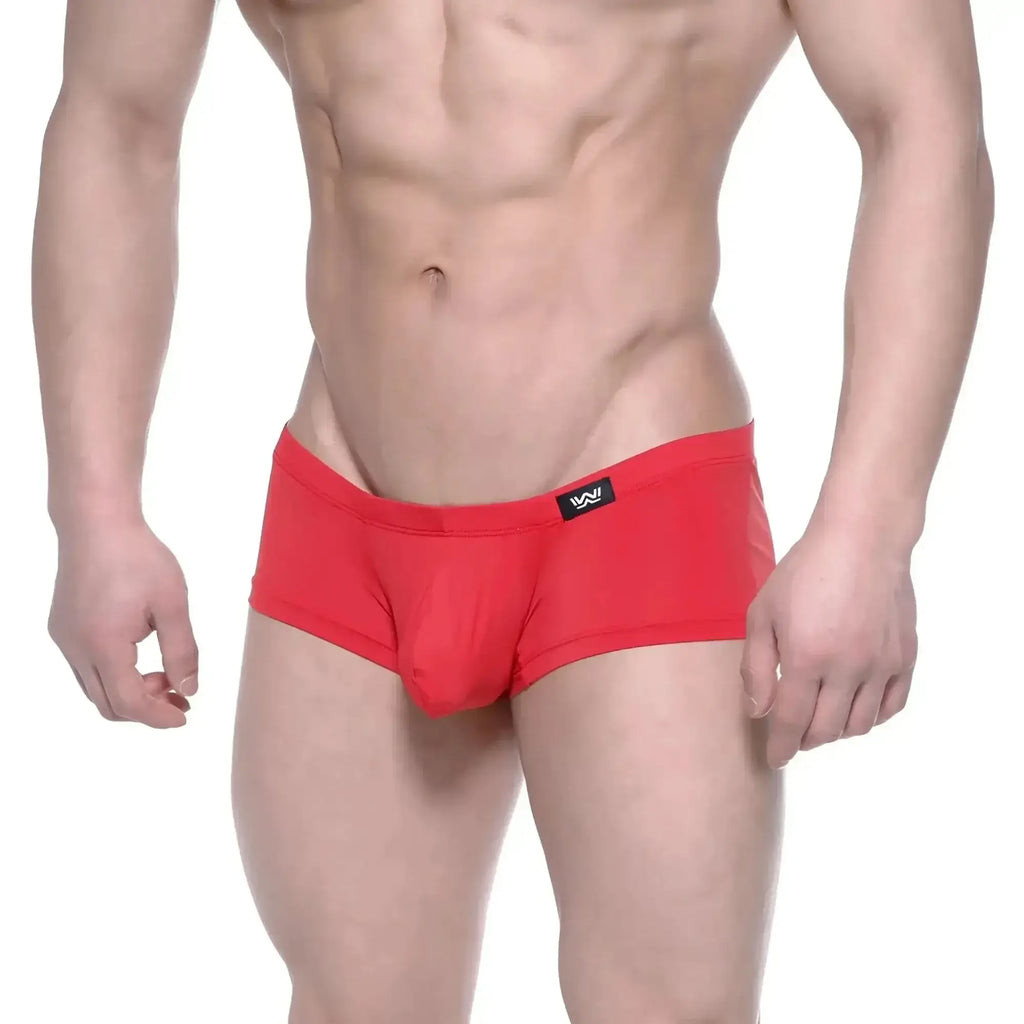 Red men’s briefs metro male wear oscar boxer red 2125-12 with black logo waistband in cotton blend material