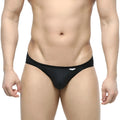 Black men’s briefs metro male wear over-limit bikini noir 2206-20 sleek form-fitting design with white logo waistband