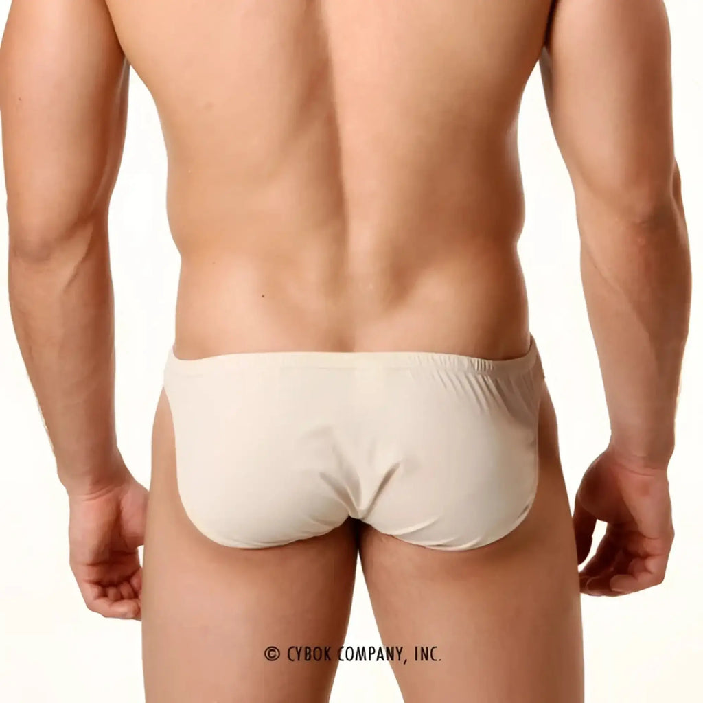 Beige MetroMaleWear Perfect Scene Askin Bikini briefs with smooth stretchy fabric and elastic waistband