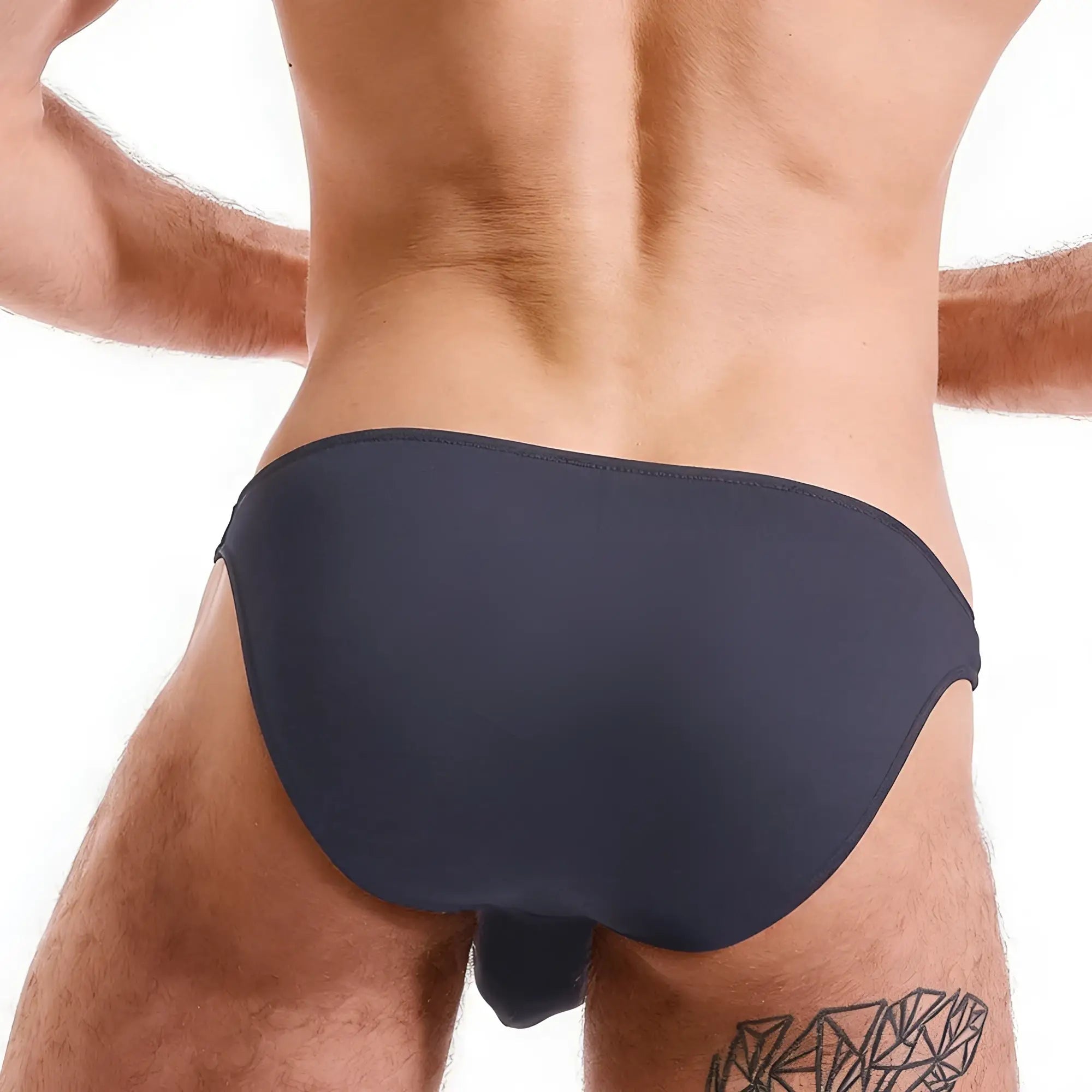 Dark navy blue cotton briefs with a smooth form-fitting design from metro male wear perfect scene bikini line