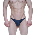 Navy blue MetroMaleWear Prodigy Bikini thong made of smooth stretchable fabric with a sleek minimalist design