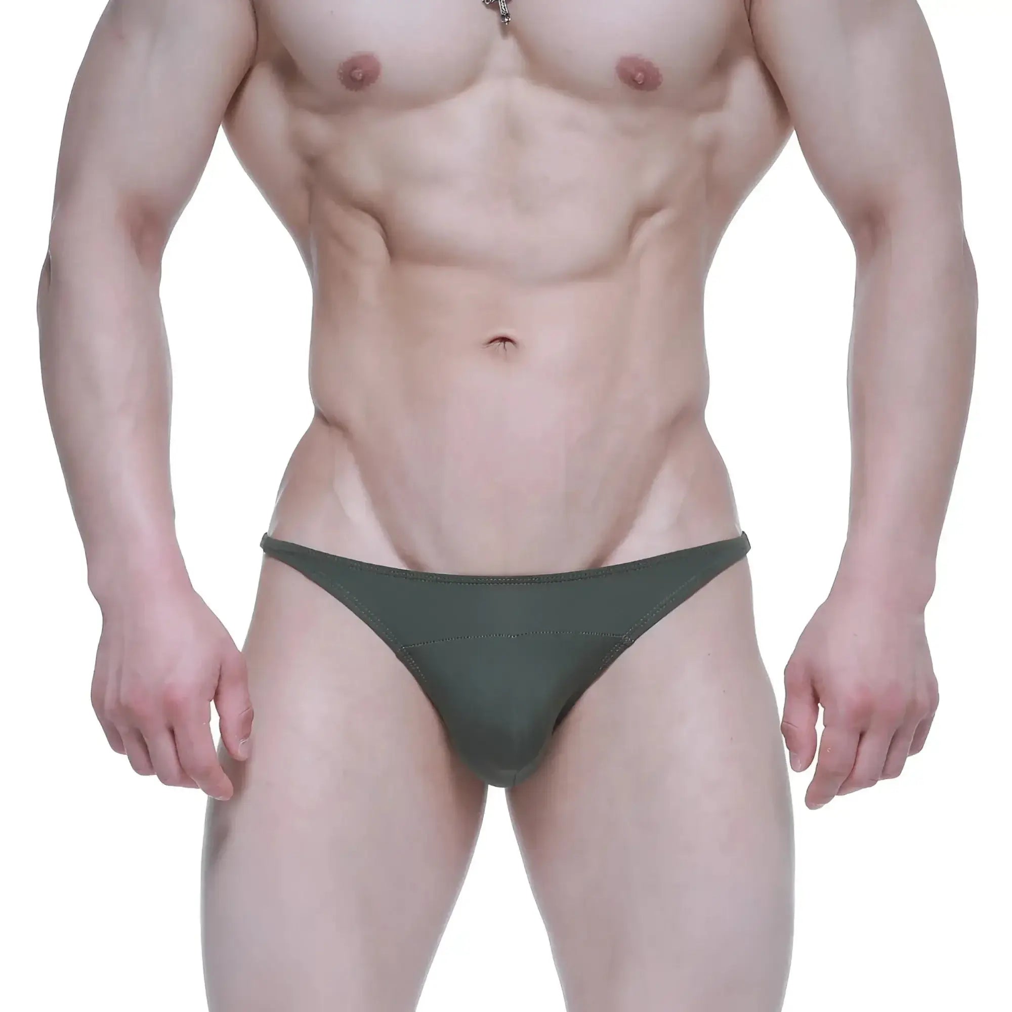 Olive green athletic briefs metro male wear prodigy bikini 6504-26 with sleek form-fitting design