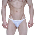 MetroMaleWear Prodigy Bikini white mesh thong with triangular design and thin supportive straps for men
