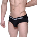Black metromalewear profile hip briefs with white logo band suitable for comfortable everyday wear