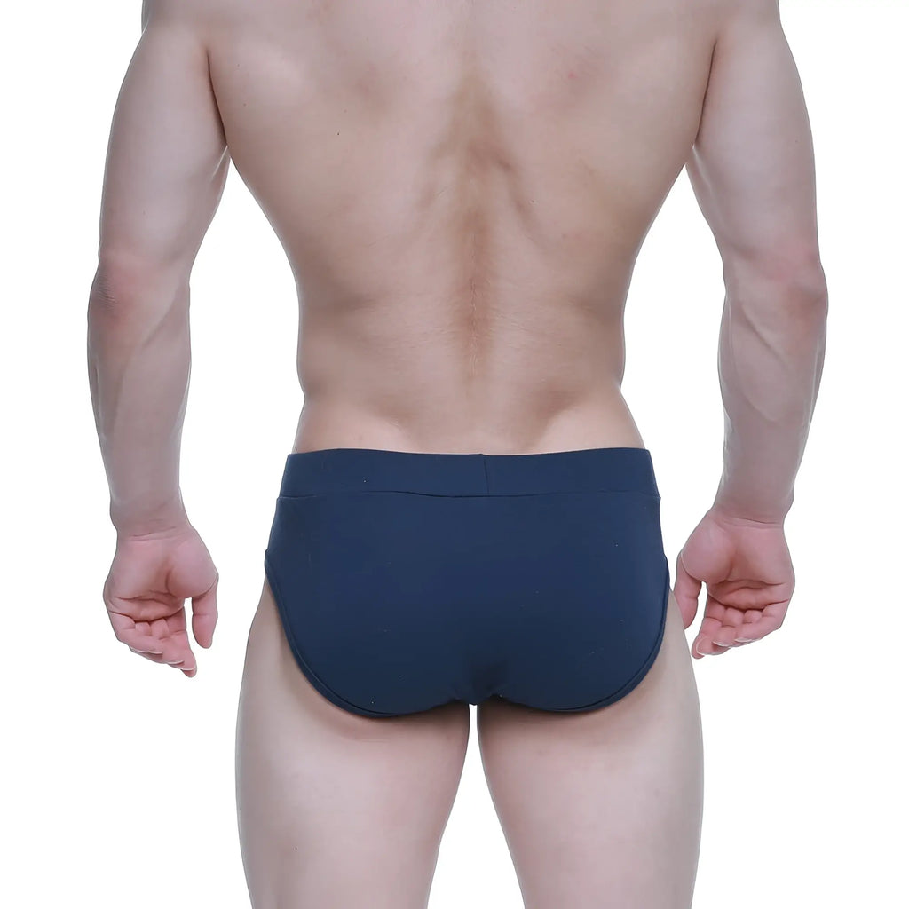 Navy blue MetroMaleWear Profundo Brief 5203-28 with smooth form-fitting fabric and minimalist design