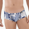 MetroMaleWear Proyecto Trunk 2125-59 blue and white geometric patterned men’s briefs with modern abstract design