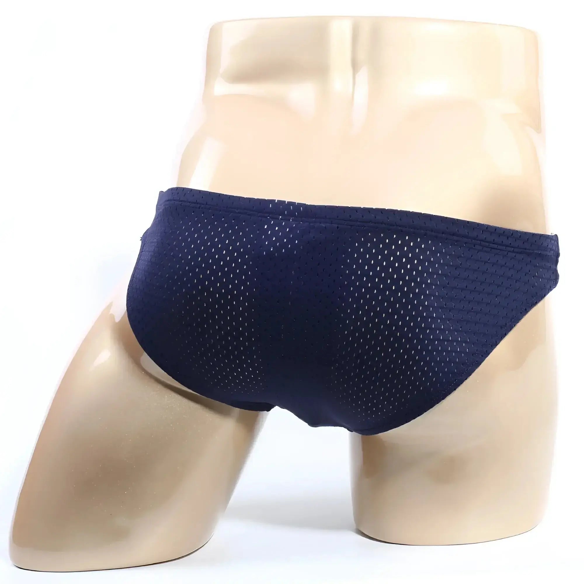 Navy blue mesh swim trunks metro malewear puente bikini dark blue 3603-27 with breathable fabric