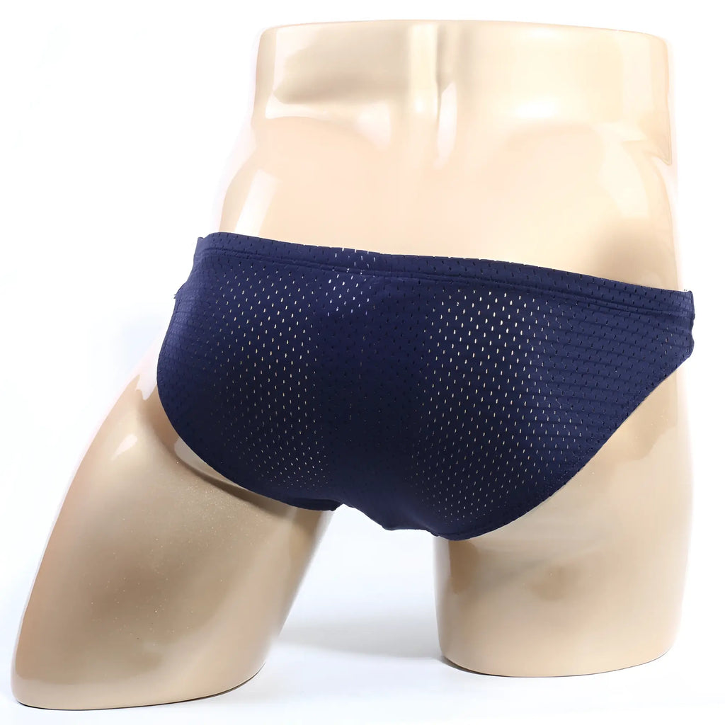 Navy blue mesh swim trunks metro malewear puente bikini dark blue 3603-27 with breathable fabric