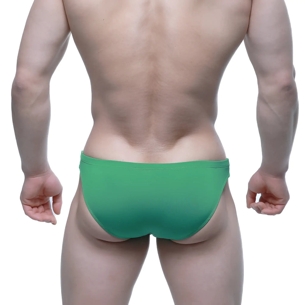 Metro male wear puente bikini green briefs made of soft fabric designed for comfortable daily wear