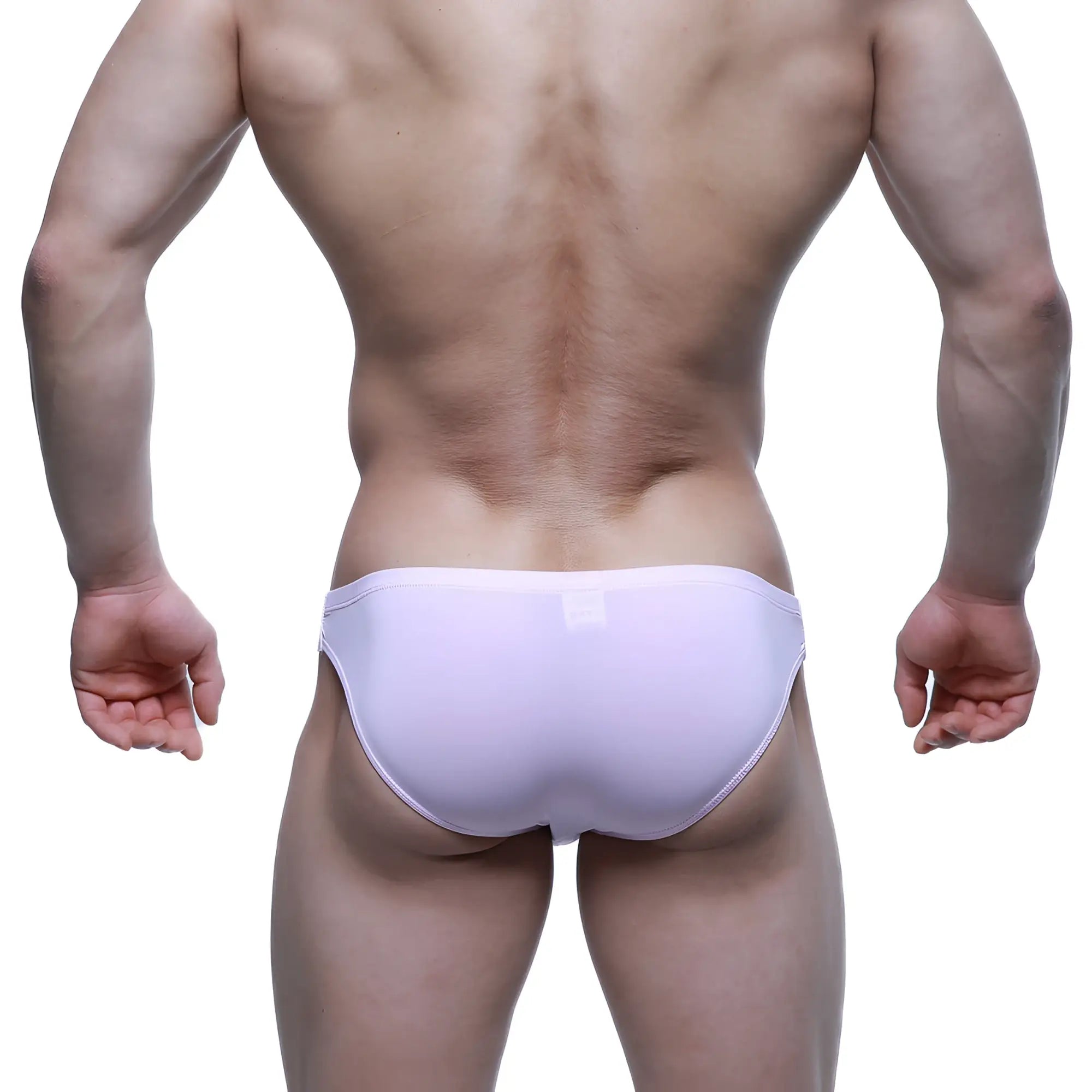 A sleek light purple MetroMaleWear Puente bikini brief with a smooth form-fitting design for comfortable wear