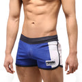 Metro malewear punch short royal blue mesh athletic shorts in blue and white with black trim and branded side patch