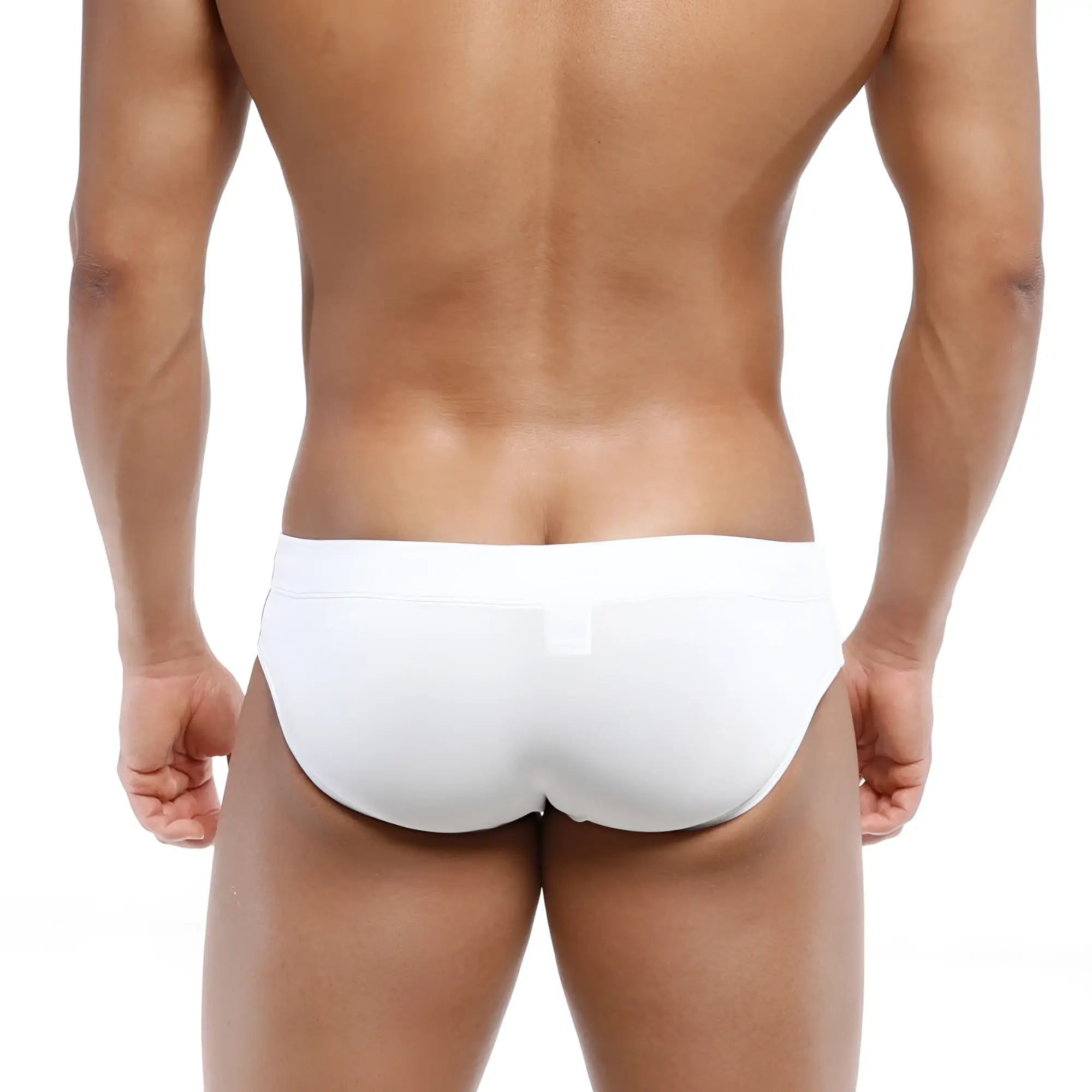 White briefs metroMalewear rainbow swim brief 4914-06 with smooth form-fitting design for comfortable wear