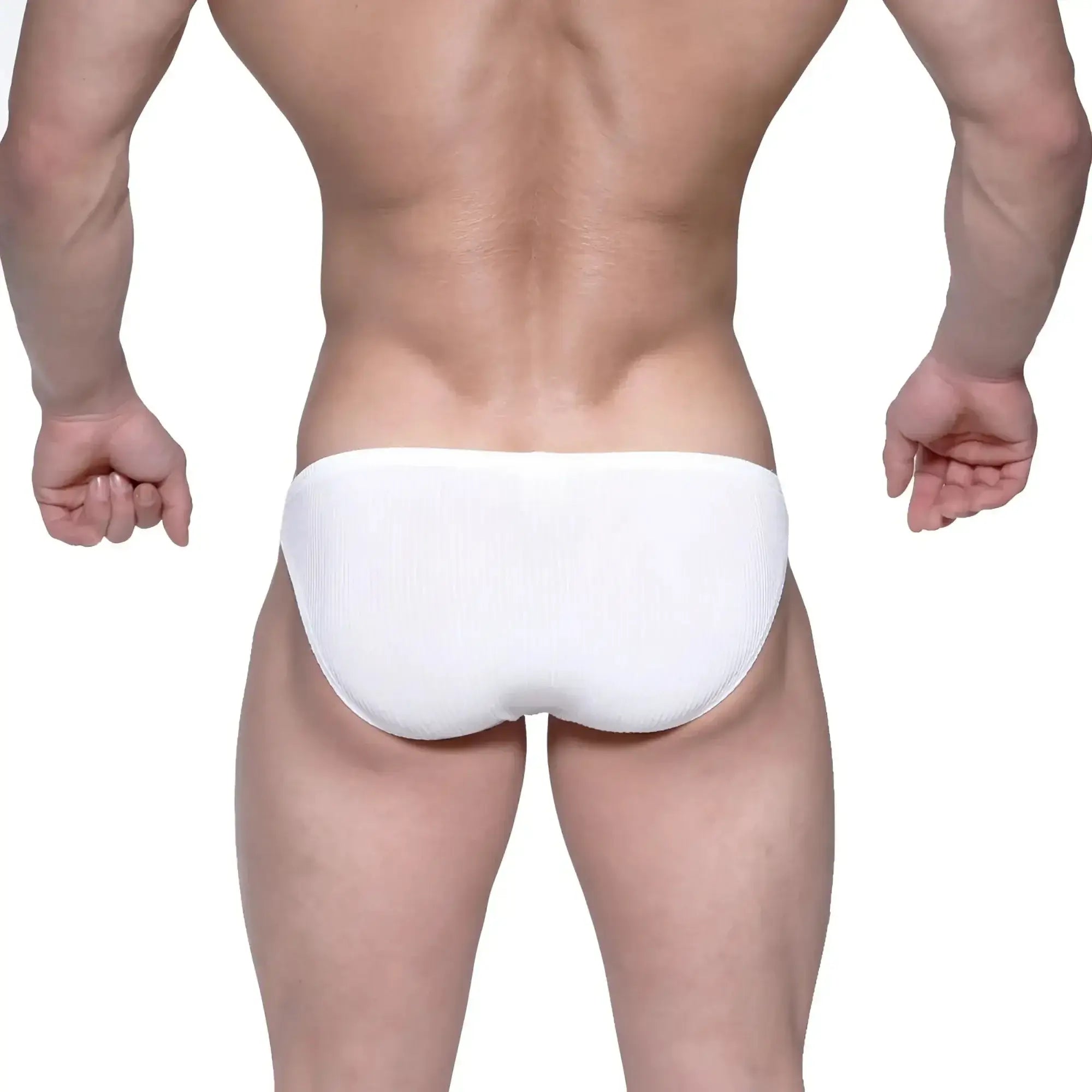 MetroMaleWear Rivera bikini white ribbed briefs showcasing comfortable stretch fabric and sleek design