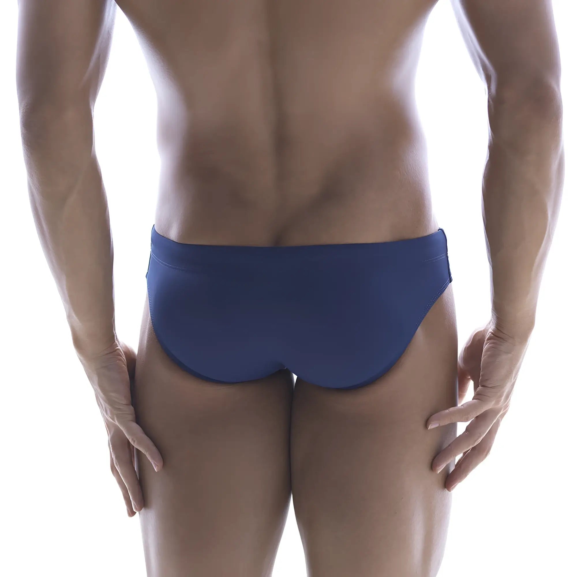 MetroMalewear Scottish swim brief blue 4916-86 with smooth form-fitting design ideal for swimming