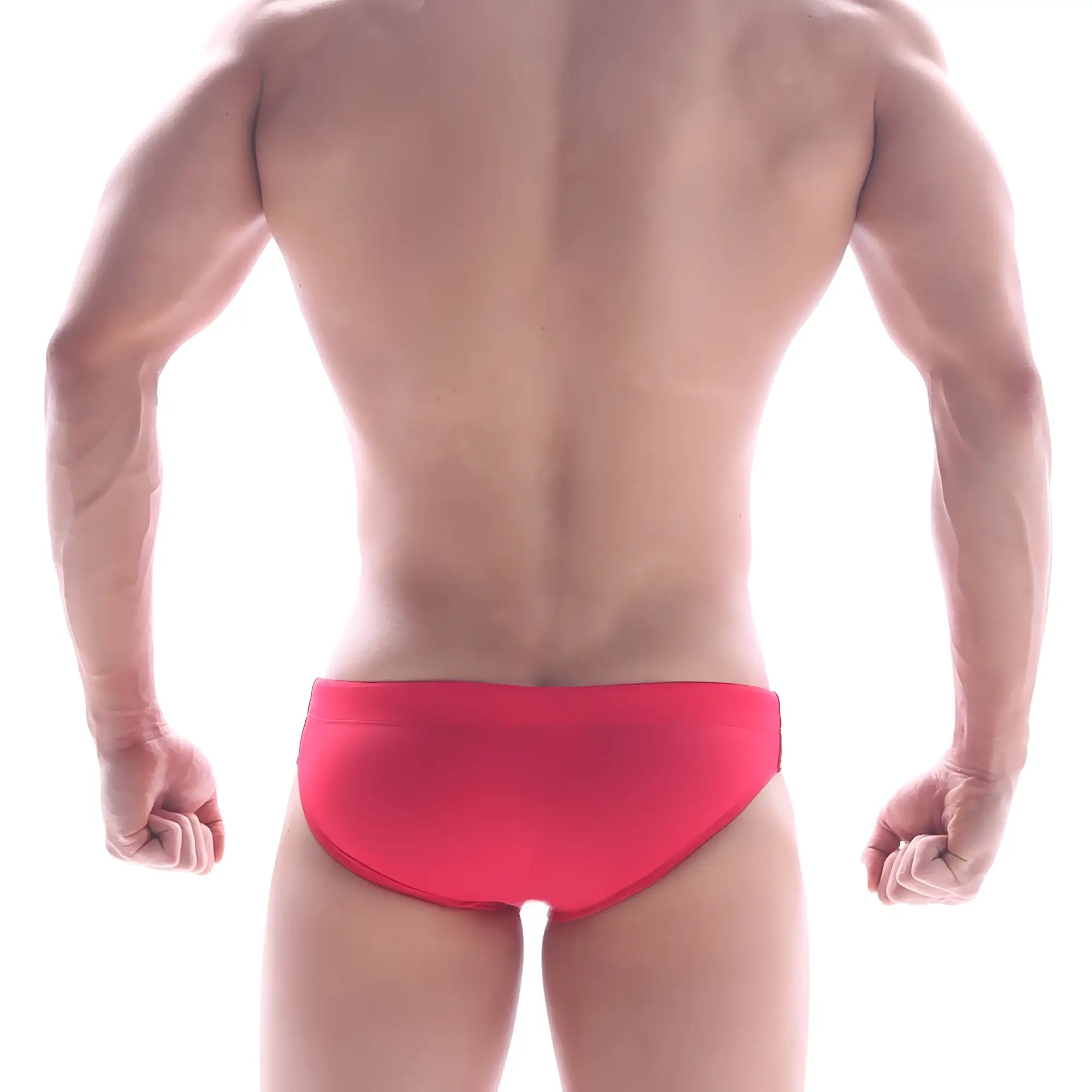 MetroMalewear Scottish swim brief red 4916-85 form-fitting bright red swim trunks ideal for swimming and beachwear