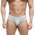 MetroMaleWear sencillo brief gray 5203-10 gray heathered cotton briefs with contoured design front view