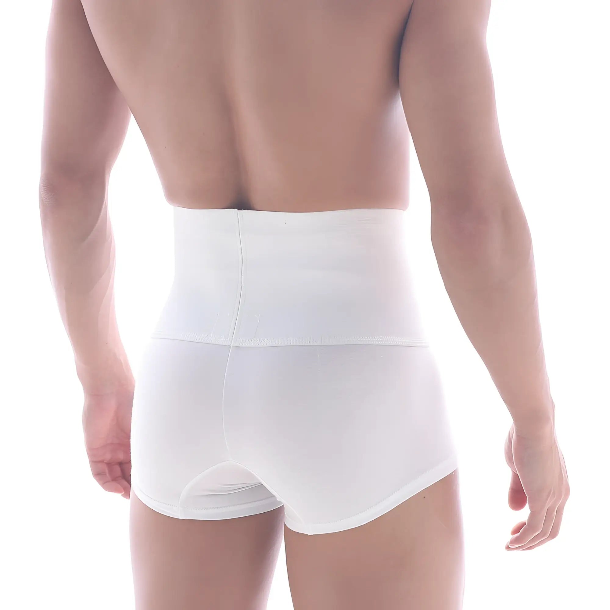MetroMaleWear shaper hip trunk white 3022-81 men’s high-waisted underwear with smooth form-fitting design