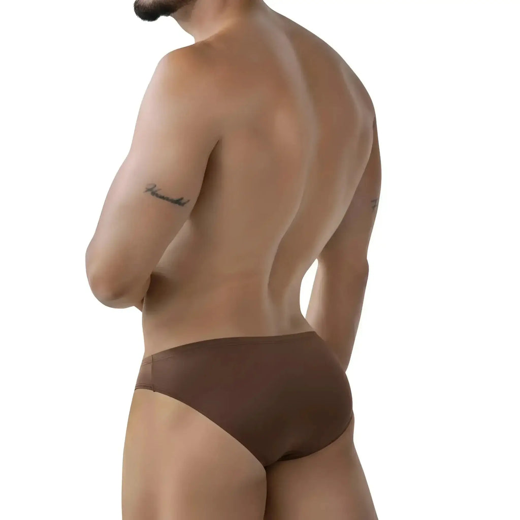 Brown briefs metro male wear shine gold bikini 5103-m21 with smooth form-fitting design for comfortable wear