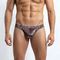 Metromalewear silvestre bikini 5103-m23 leopard print men’s briefs in metallic rose gold and black pattern
