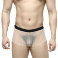 Metro malewear simple trunk nude 1033-02 beige mesh briefs with black elastic waistband for comfortable wear