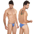 Blue thong briefs from MetroMaleWear string bikini royal 2005-18 showing the back side in a sleek royal blue fabric