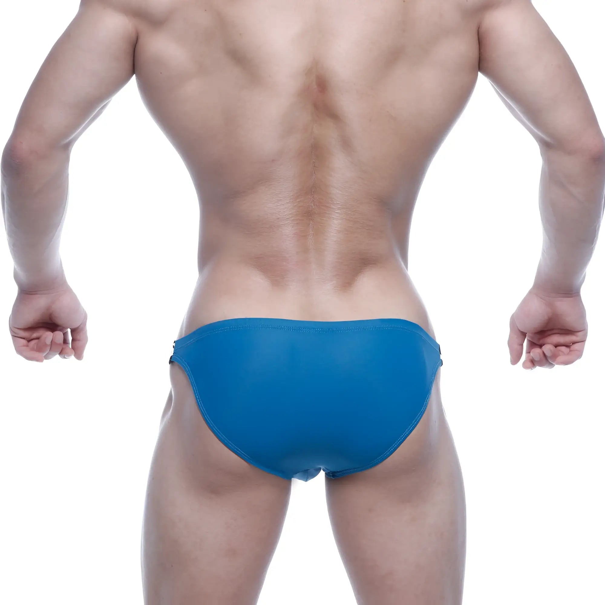 Blue metro male wear sup bikini petrol swim trunks with a smooth form fitting design for active water use