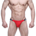 Metro male wear sup bikini valentine red athletic briefs with black waistband and white sup branding