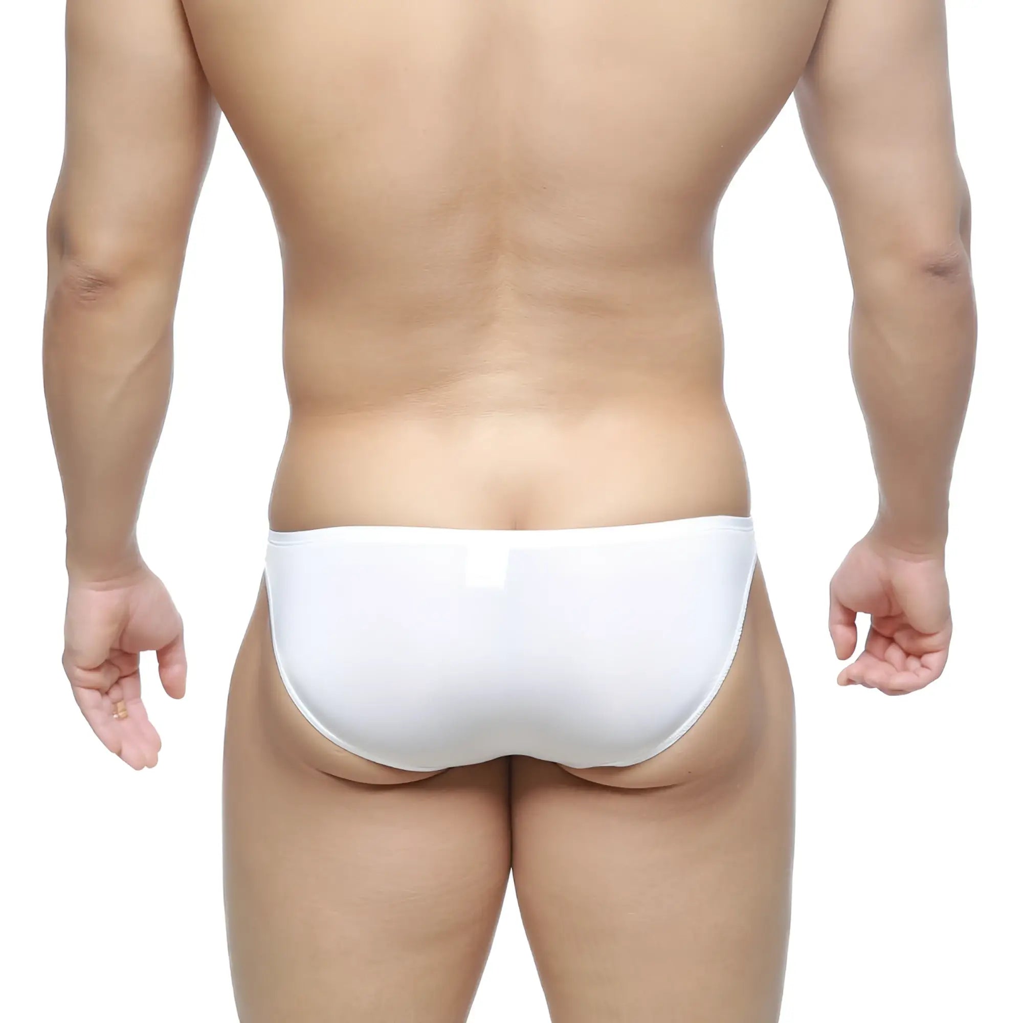 MetroMaleWear super lowrise bikini white 6115-00 seamless white form-fitting briefs front view