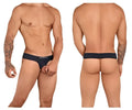Black briefs with a subtle white logo on the waistband from metromalewear suspensory black 0003-20 collection