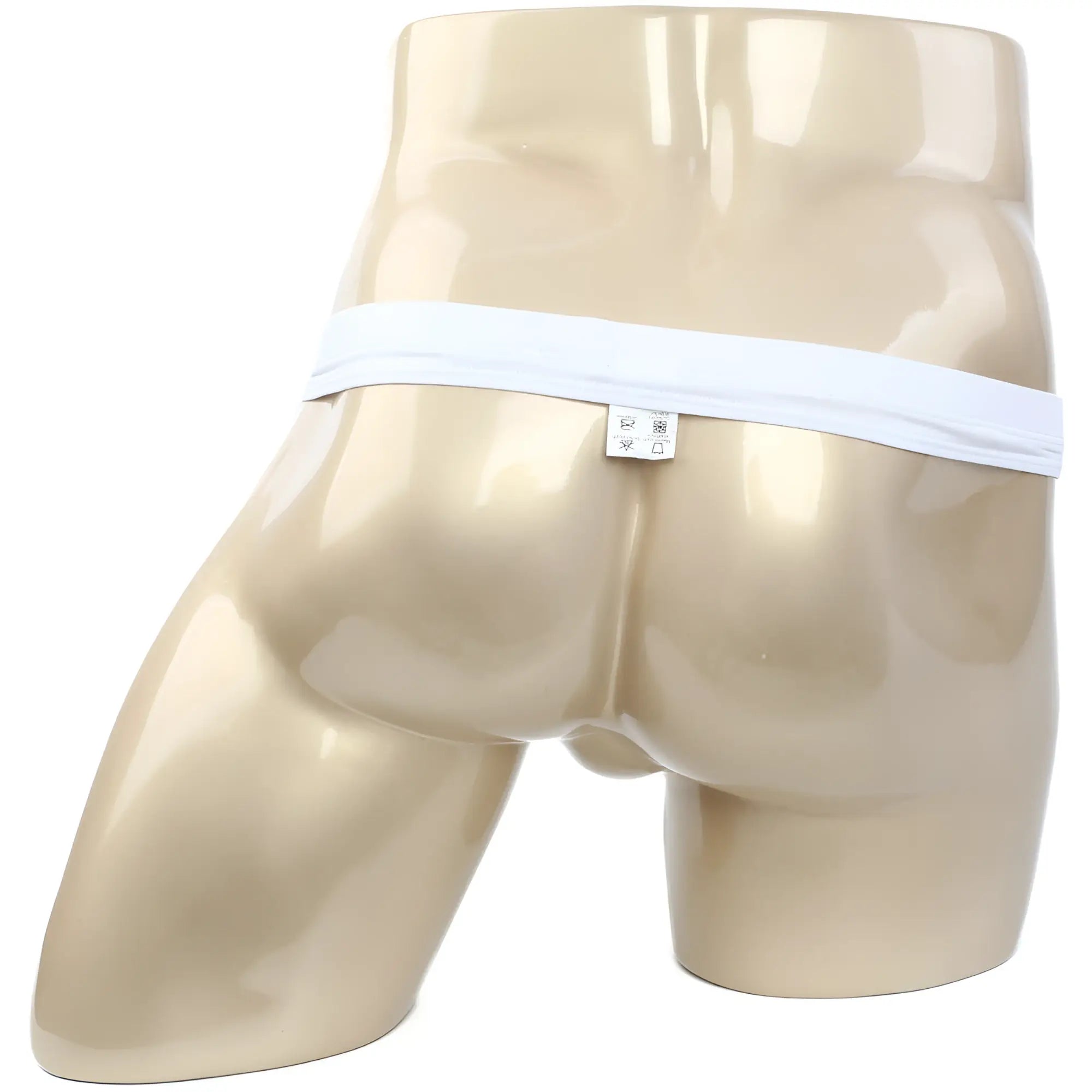 MetroMaleWear suspensory white cotton briefs with smooth snug fit and elastic waistband for comfortable wear