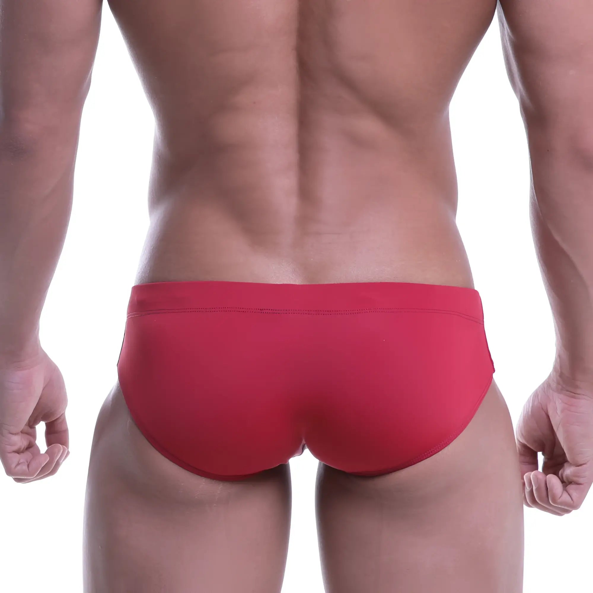 MetroMaleWear terracotta swim bikini 4917-03 red swim trunks with smooth form-fitting design