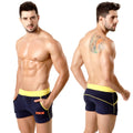 MetroMalewear terry sport short navy yellow athletic shorts with bold contrasting design for active wear
