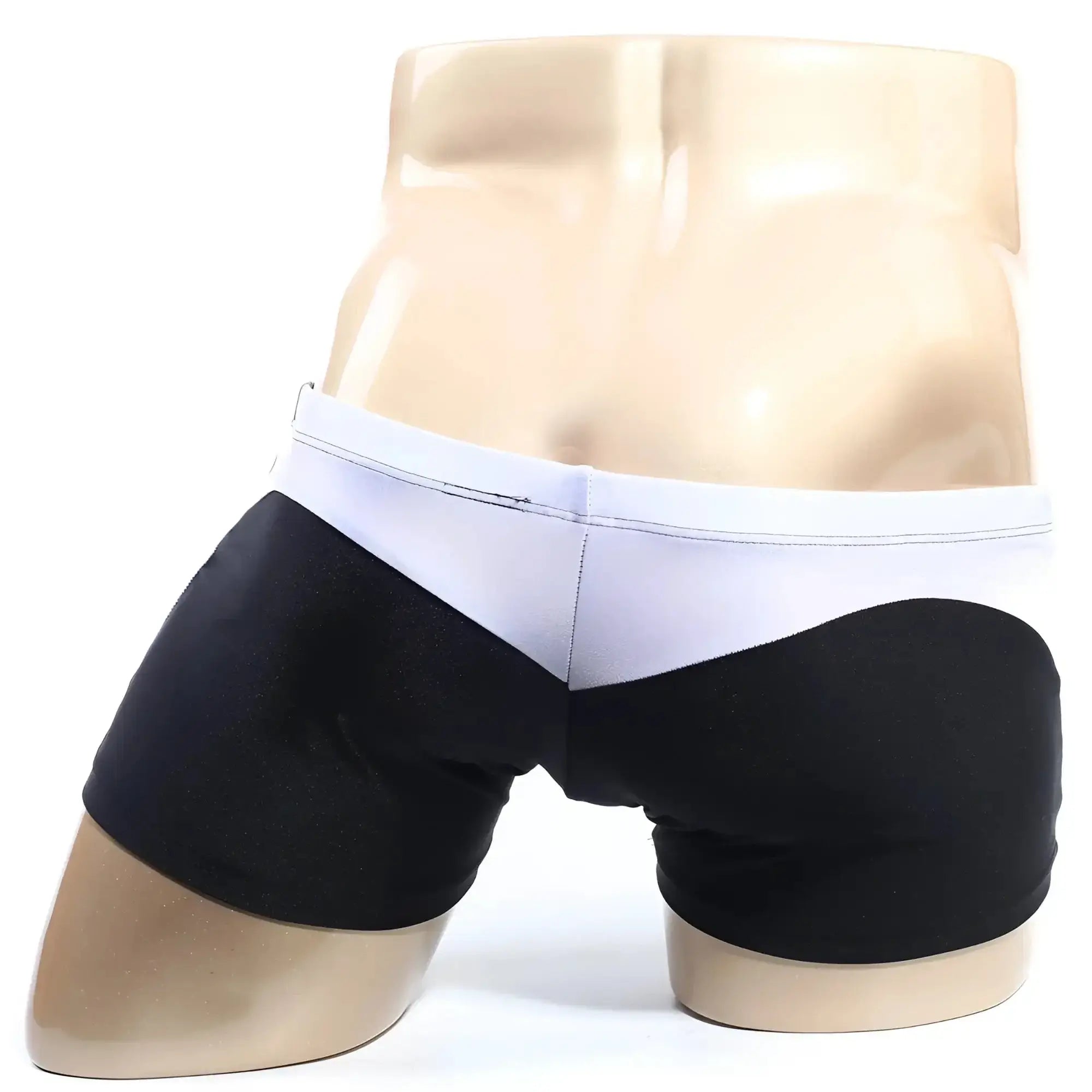 MetroMaleWear Ultra Square Cut black and silver boxer briefs with sleek modern design in black and white colors