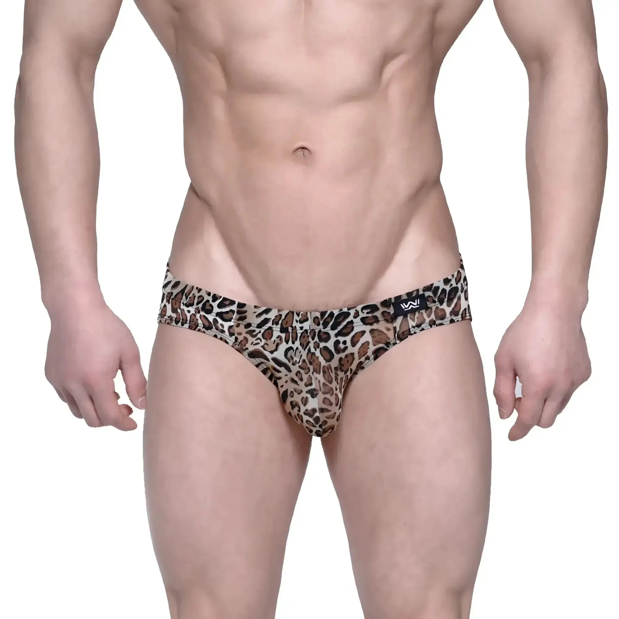 MetroMaleWear Vasco hip brief animal yellow leopard print snug fit with elastic waistband men’s underwear
