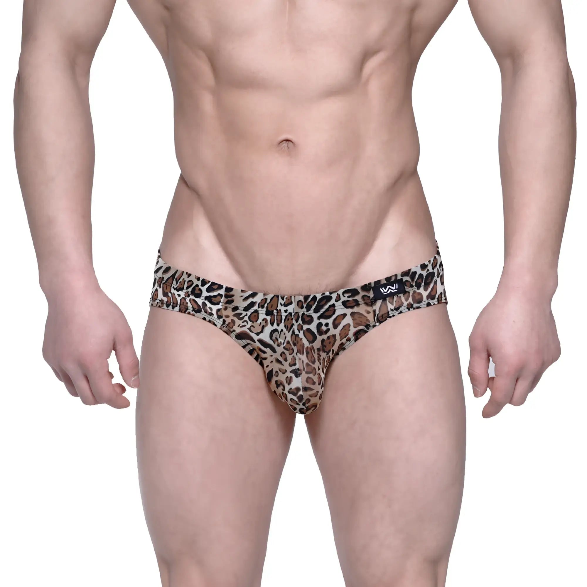 MetroMaleWear Vasco hip brief animal yellow leopard print snug fit with elastic waistband men’s underwear