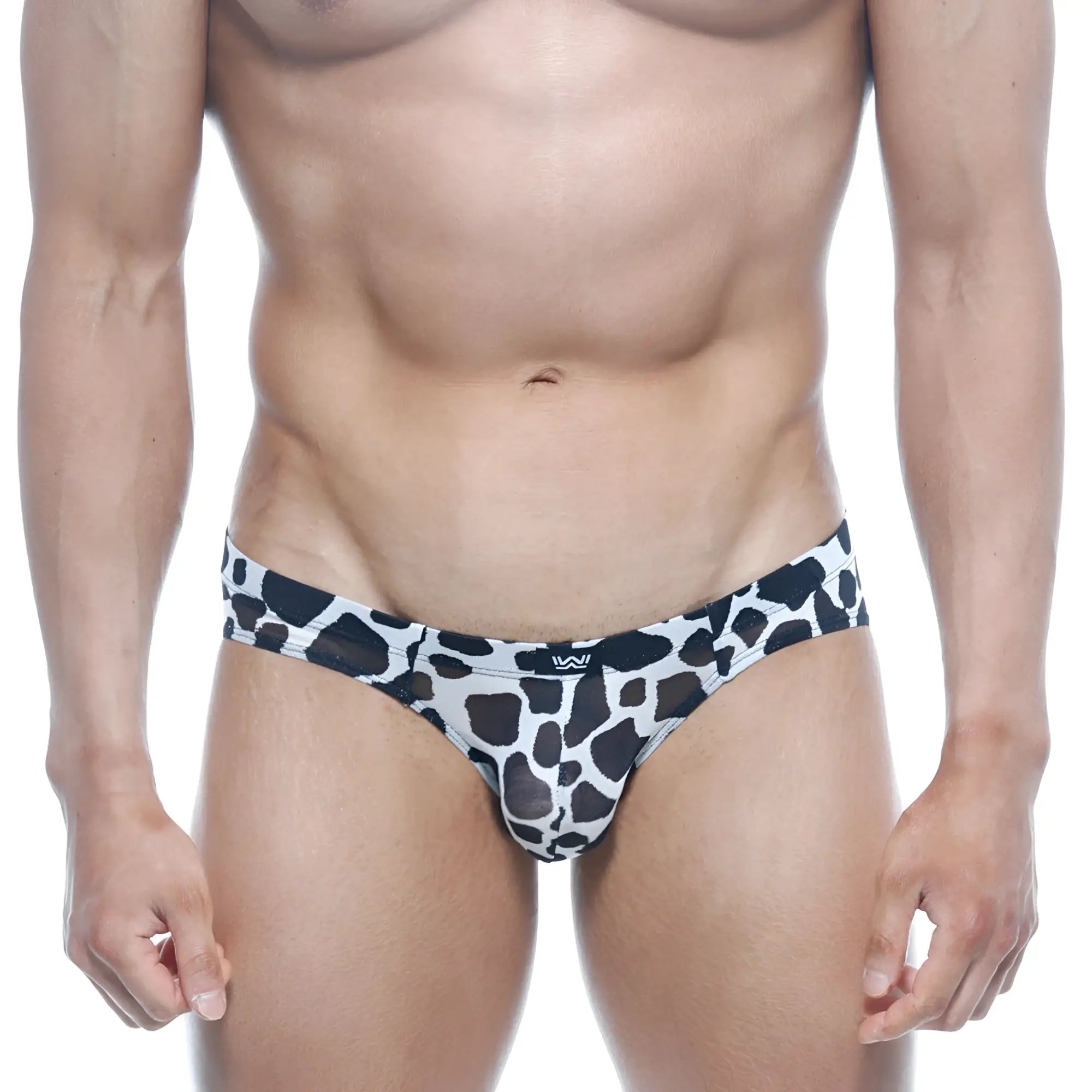 Black and white cow print briefs metroMalewear Vasco hip brief Dalmatian 5103-77 comfortable stretch fabric